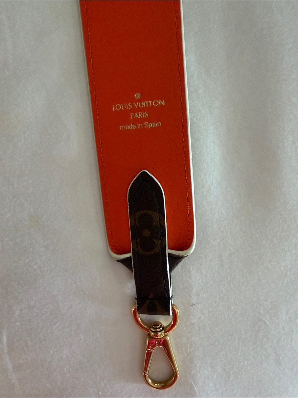 Louis Vuitton Monogram Reversible Strap in Brown & Orange - Picture 3 of 9